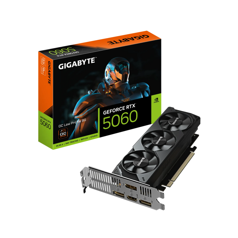 GIGABYTE nVidia GeForce RTX 5060 OC 8GB - 8GB GDDR7; 128-Bit Memory Bus; 1x HDMI; 3x DisplayPort . Low Profile (GV-N5060OC-8GL)_2