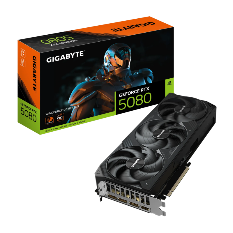 GIGABYTE nVidia GeForce RTX 5080 WINDFORCE OC 16G - 16GB GDDR7; 256-Bit Memory Bus; 1x HDMI; 3x DisplayPort; Min 850W PSU. (GV-N5080WF3OC-16GD)_7