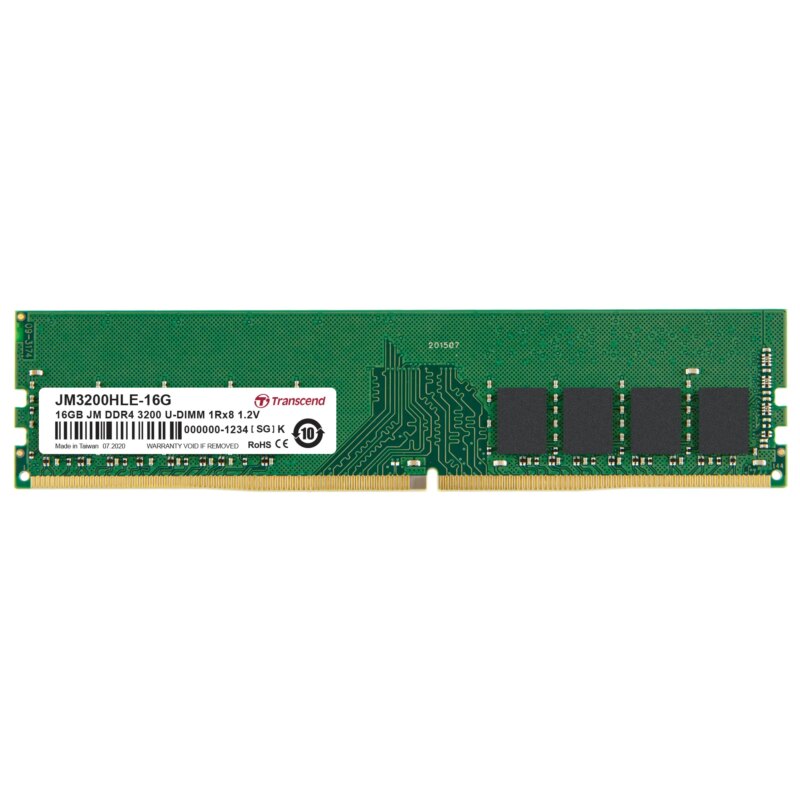 TRANSCEND JET MEMORY 16GB DDR4-3200 DESKTOP U-DIMM 1RX8 CL22 (JM3200HLE-16G)_1