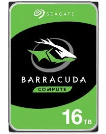Seagate Barracuda ST16000DM001 16TB 3.5'' HDD Desktop Internal drives; SATA 6GB/s Interface; 190MB/s Sustained TR; 256MB cache; (ST16000DM001)