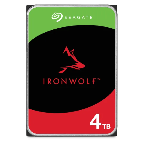 Seagate Ironwolf ST4000VN006 4TB 3.5'' HDD NAS Drives; SATA 6GB/s Interface; 1-8 Bays Supported; MUT: 180TB/Year; RV: Yes; Dual (ST4000VN006)
