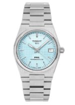 Tissot T-Classic PRX Powermatic 80 Stainless Steel Ice Blue Dial Automatic T137.207.11.351.00 100M Women's Watch