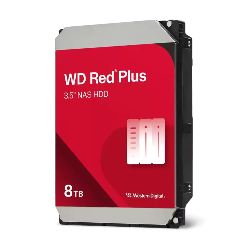 Western Digital WD Red Plus WD80EFPX 8 TB Hard Drive - 3.5'' Internal - SATA (SATA/600) (WD80EFPX)