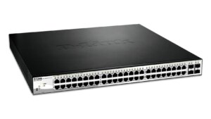 D-Link 48 PoE 10/100/1000 ports + 4 SFP ports Metro Switch (DGS-1210-52MP)