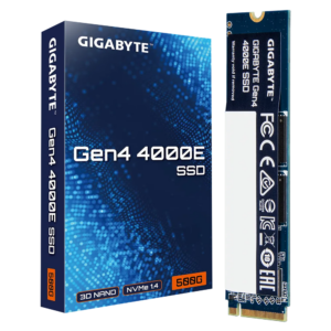 GIGABYTE 500GB Gen 4 4000E SSD; SEQ Read Up to 3600 MB/s / Write Up to 3000MB/s; Limited 3-years warranty. (G440E500G)
