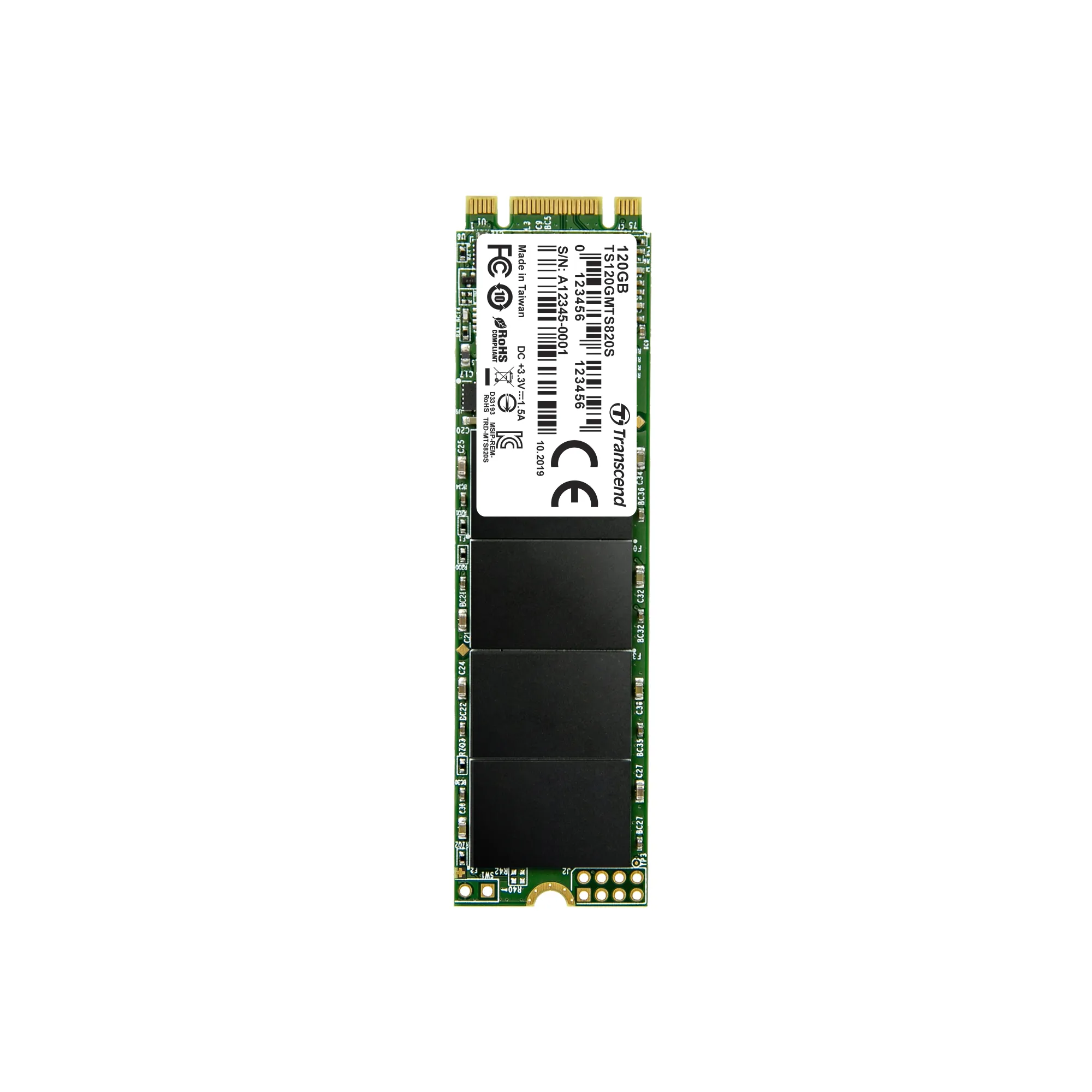 TRANSCEND 120GB MTS820 SATA3 M.2 2280 SSD - TLC -CACHELESS (TS120GMTS820S) 3 TRANSCEND 120GB MTS820 SATA3 M.2 2280 SSD - TLC -CACHELESS (TS120GMTS820S) - Image 3