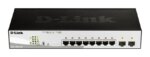 D-LINK 8-ports 10/100/1000Base-T PoE Smart Switch plus 2 SFP ports - 78W PoE budget (DGS-1210-10P)