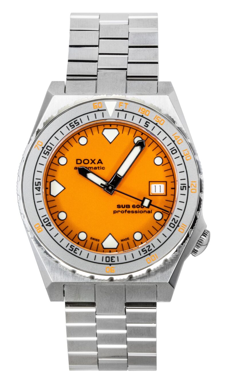 Doxa SUB 600T Professional Orange Dial Automatic Diver's 862.10.351.10 600M Men's Watch With Extra Straps