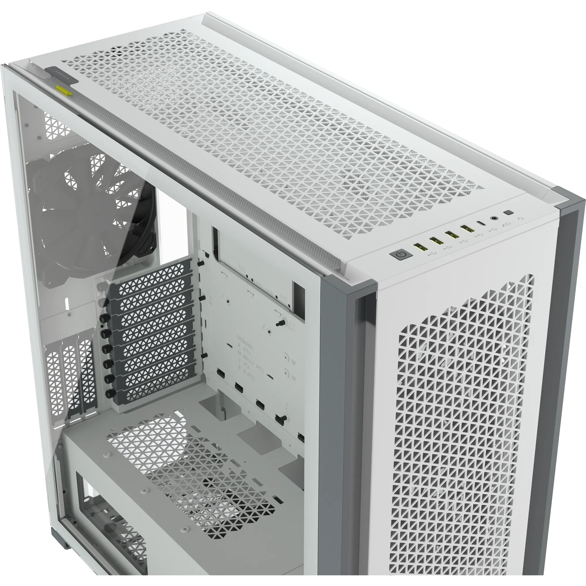 7000D Airflow White Tempered Glass Mid-Tower; 6x 3.5'' | 4x 2.5'' Drive Bays ; 480mm Radiator Compatible; 3x140mm fan incl (CC-9011219-WW) 16 7000D Airflow White Tempered Glass Mid-Tower; 6x 3.5'' | 4x 2.5'' Drive Bays ; 480mm Radiator Compatible; 3x140mm fan incl (CC-9011219-WW) - Image 16