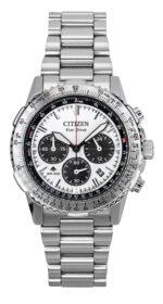 Citizen Promaster Navihawk Chronograph Stainless Steel White Dial Eco-Drive Diver's CA4660-61A 200M Men's Watch