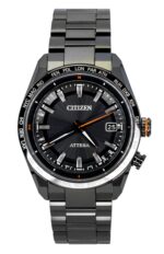 Citizen Attesa Radio Controlled Titanium Black Dial Eco-Drive CB0286-61E 100M Men's Watch