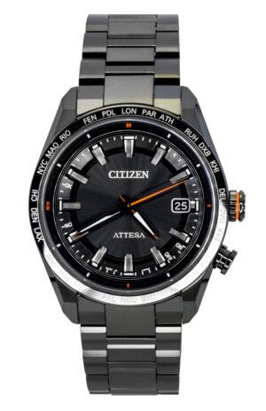 Citizen Attesa Radio Controlled Titanium Black Dial Eco-Drive CB0286-61E 100M Men's Watch