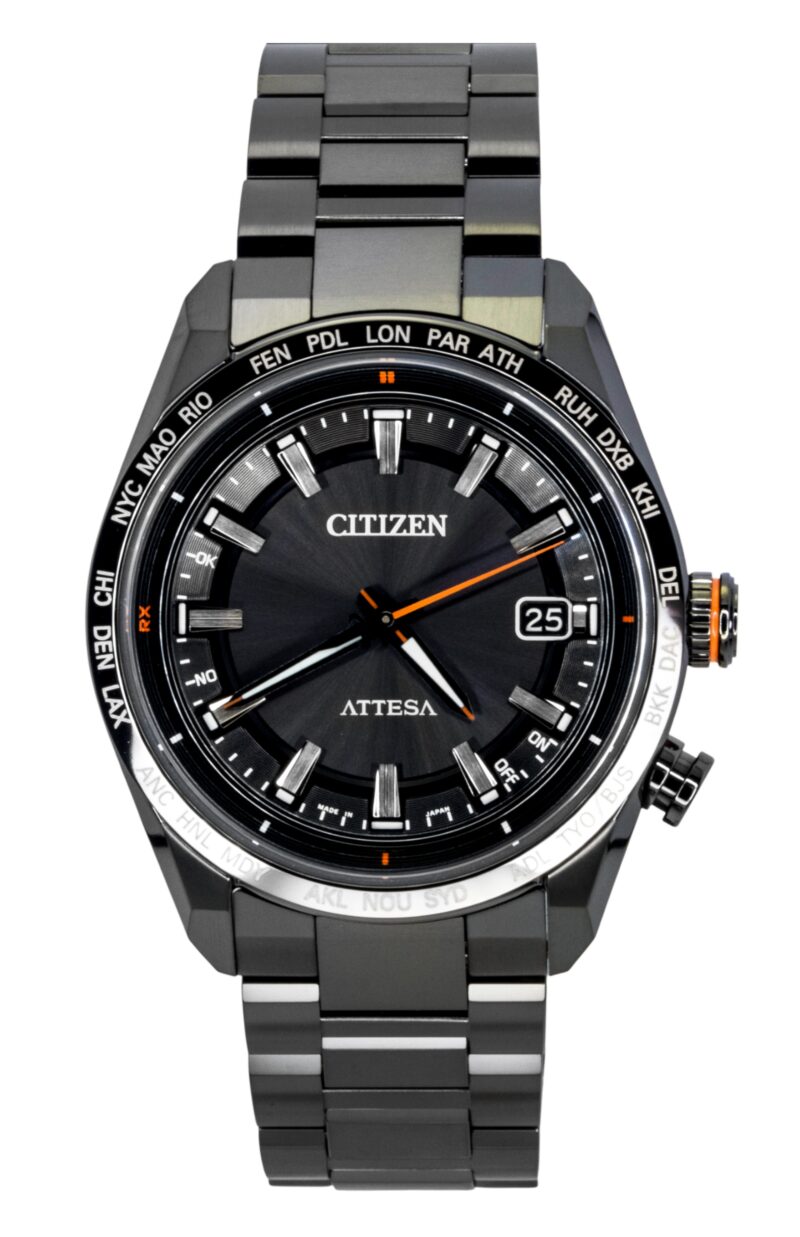 Citizen Attesa Radio Controlled Titanium Black Dial Eco-Drive CB0286-61E 100M Men's Watch