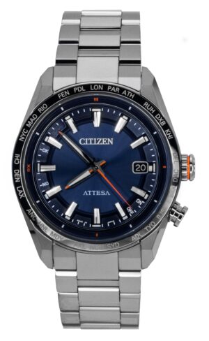 Citizen Attesa ACT Line Super Titanium Blue Dial Eco-Drive CB0287-68L 100M Men's Watch