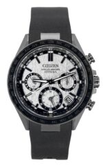 Citizen Attesa Satellite Wave GPS Chronograph Rubber Strap Silver Dial Eco-Drive CC4055-14H 100M Men's Watch