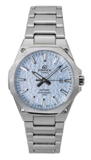Casio Edifice Analog Stainless Steel Light Blue Dial Quartz EFR-S108DE-2AV 100M Men's Watch