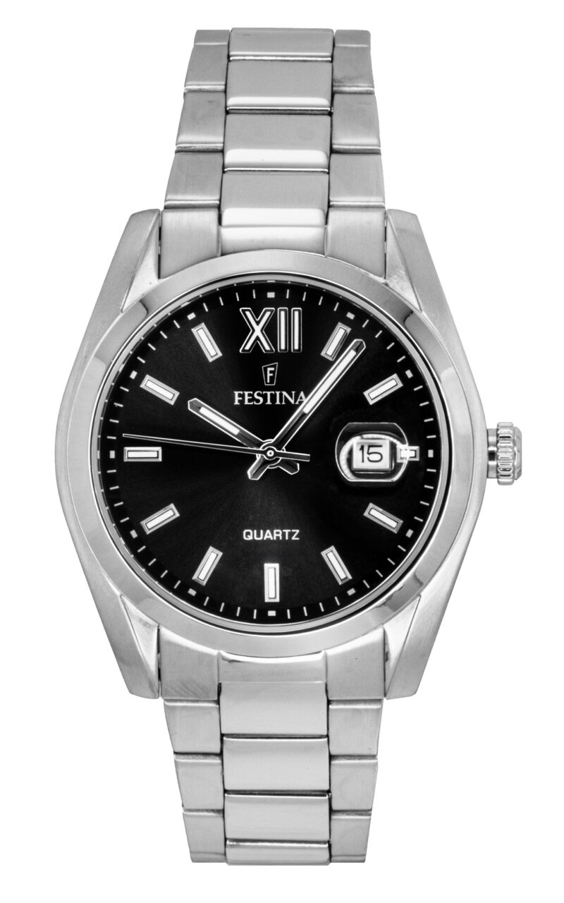 Festina Classic Stainless Steel Black Dial Quartz F20707-6 Men's Watch