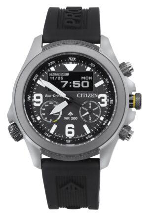 Citizen Promaster Land 35th Anniversary Chronograph Black Dial Eco-Drive JV1007-07E 200M Men's Watch