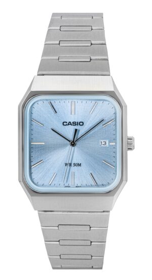 Casio Standard Analog Stainless Steel Ice Blue Dial Quartz MTP-B185D-2A2V Men's Watch