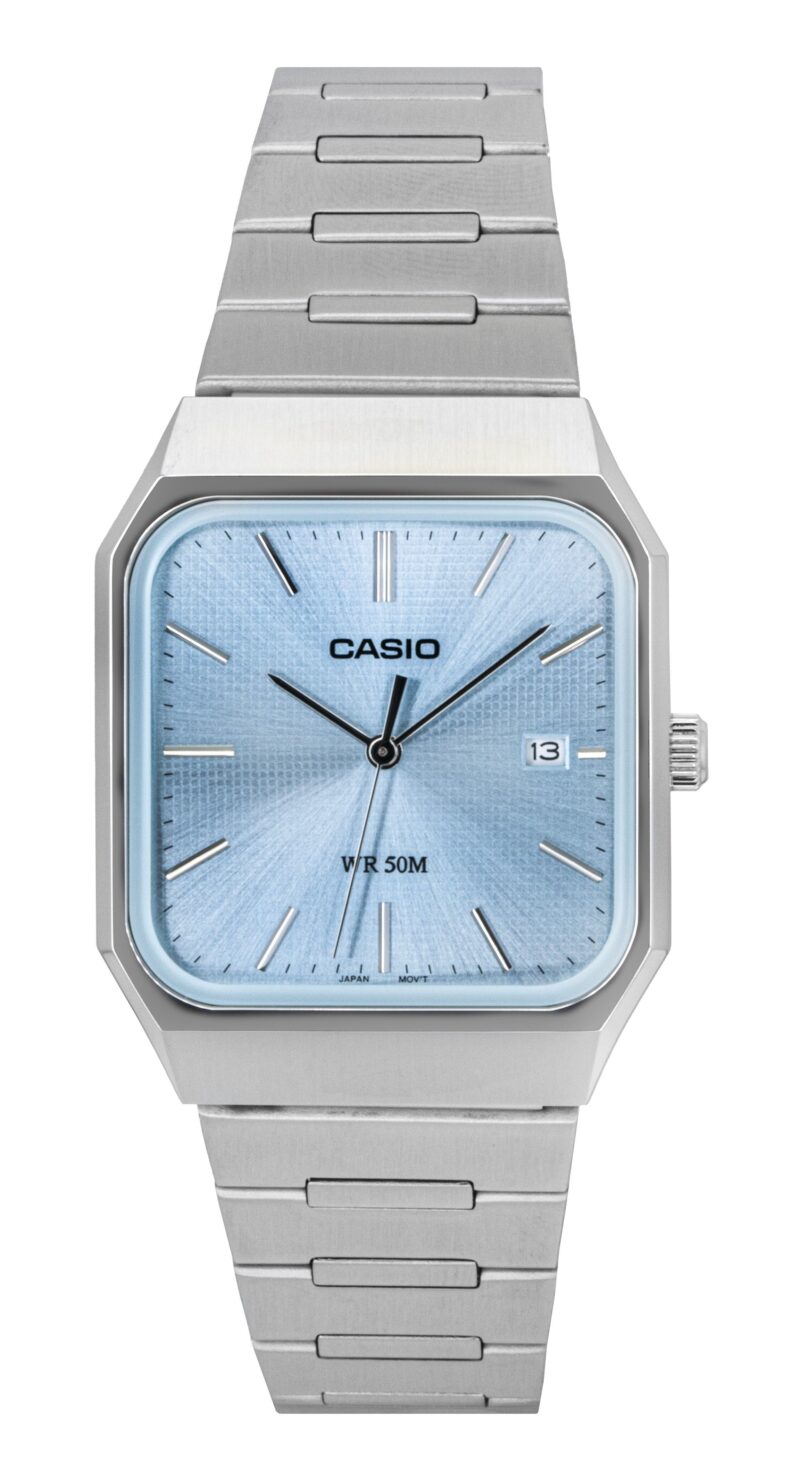 Casio Standard Analog Stainless Steel Ice Blue Dial Quartz MTP-B185D-2A2V Men's Watch