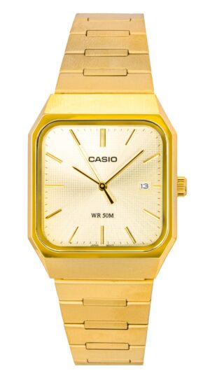 Casio Standard Analog Stainless Steel Gold Dial Quartz MTP-B185G-9AV Men's Watch