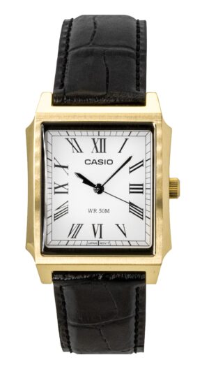 Casio Standard Analog Leather Strap White Dial Quartz MTP-B190GL-7BV Men's Watch