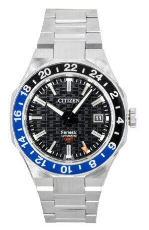 Citizen Series 8 GMT Stainless Steel Black Dial Automatic NB6031-56E 100M Men's Watch