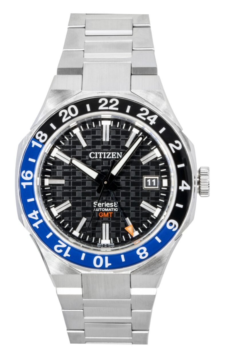 Citizen Series 8 GMT Stainless Steel Black Dial Automatic NB6031-56E 100M Men's Watch