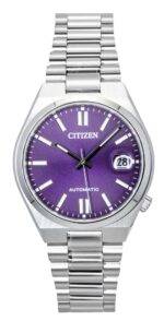 Citizen Tsuyosa Stainless Steel Sunray Purple Dial Automatic NJ0200-50W Men's Watch