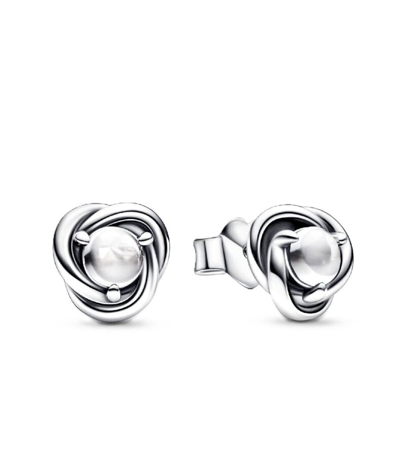 Pandora April Crystal Earrings With Clear Cubic Zirconia P-292335C01 For Women