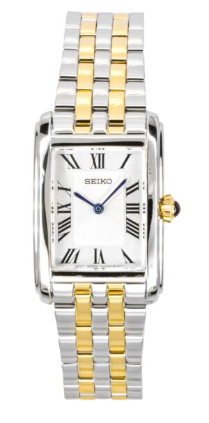 Seiko Two Tone Stainless Steel Silver Dial Quartz SWR087P1 Women's Watch