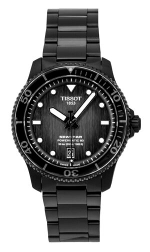 Tissot Seastar 1000 Stainless Steel Grey And Black Dial Automatic Diver's T120.807.33.051.00 300M Men's Watch