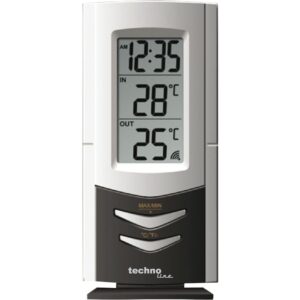 Techno Line Ws9178 - Termometro Da Parete-tavolo. Tem Interna-esterna Con Sensore Wireless E Orologio - Wall-table Thermometer. Indoor-outdoor Temp With Wireless Sensor (WS9170)  Watch