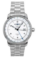 Zeppelin 100 Jahre GMT Stainless Steel Silver Dial Automatic 8666MB1 Men's Watch