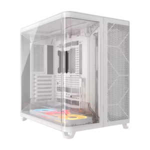 AIR 5400 LX-R RGB iCUE LINK Triple Chamber Mid-Tower PC Case ;3x Fans included;2x 2.5'' ; 1x 3.5''; White (CC-9011321-WW)
