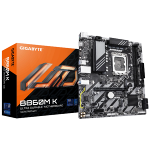 GIGABYTE Intel® B860 Chipset for LGA 1851; 2x DDR5; 2x M2; HDMI; mATX (GA-B860M-K)