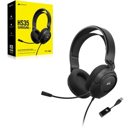 HS35 Surround v2 Carbon Gaming Headset; Universal 3.5mm connectivity; Dolby Audio® 7.1 Surround Sound via USB (CA-9011386-AP) 2 HS35 Surround v2 Carbon Gaming Headset; Universal 3.5mm connectivity; Dolby Audio® 7.1 Surround Sound via USB (CA-9011386-AP) - Image 2