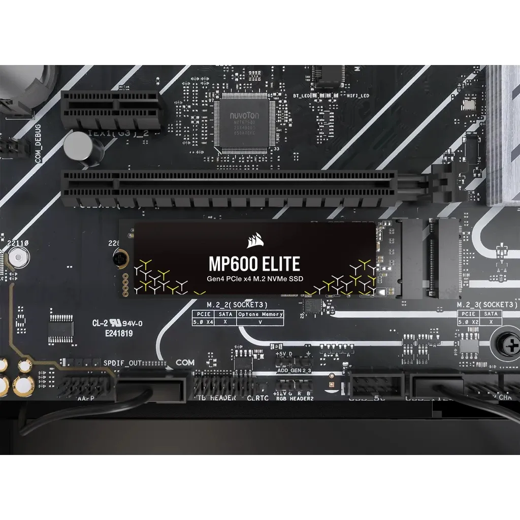 Corsair MP600 ELITE 1TB Gen4 PCIe x4 NVMe M.2 SSD (no heatsink); Read Up To 7000MB/s; Write up to 6200MB/s (CSSD-F1000GBMP600ENH) 27 Corsair MP600 ELITE 1TB Gen4 PCIe x4 NVMe M.2 SSD (no heatsink); Read Up To 7000MB/s; Write up to 6200MB/s (CSSD-F1000GBMP600ENH) - Image 27