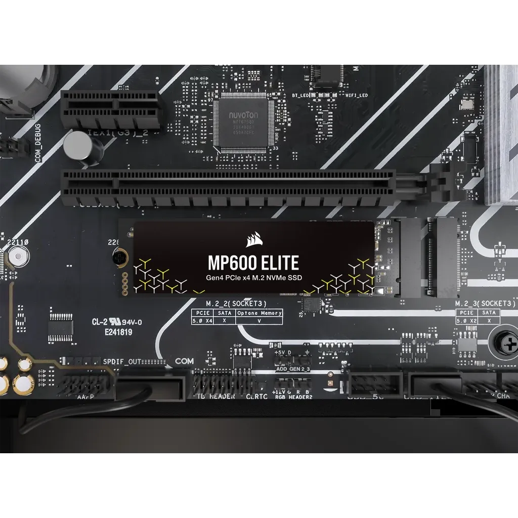 Corsair MP600 ELITE 1TB Gen4 PCIe x4 NVMe M.2 SSD (no heatsink); Read Up To 7000MB/s; Write up to 6200MB/s (CSSD-F1000GBMP600ENH) 28 Corsair MP600 ELITE 1TB Gen4 PCIe x4 NVMe M.2 SSD (no heatsink); Read Up To 7000MB/s; Write up to 6200MB/s (CSSD-F1000GBMP600ENH) - Image 28