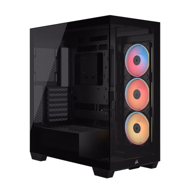 3500X LX-R RGB iCUE LINK Tempered Glass Mid-Tower PC Case; 3x Fans included; 2x 2.5'' ; 2x 3.5''; Black (CC-9011324-WW) 3500X LX-R RGB iCUE LINK Tempered Glass Mid-Tower PC Case; 3x Fans included; 2x 2.5'' ; 2x 3.5''; Black (CC-9011324-WW)