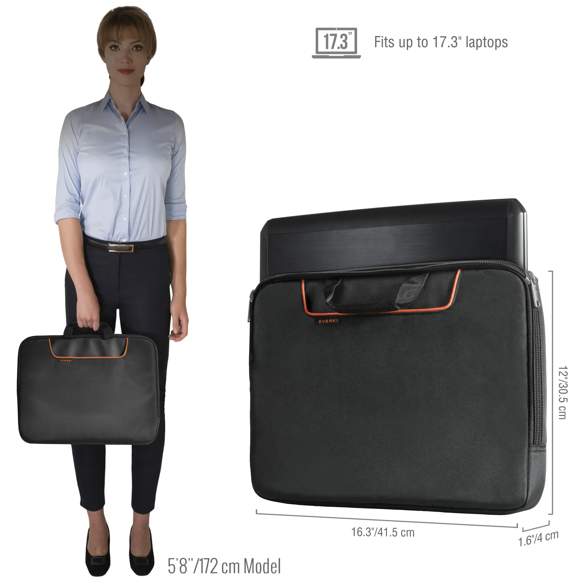 EVERKI EKF808S17B 808-17 17” LAPTOP SLEEVE WITH MEMORY FOAM (EKF808S17B) 13 EVERKI EKF808S17B 808-17 17” LAPTOP SLEEVE WITH MEMORY FOAM (EKF808S17B) - Image 13