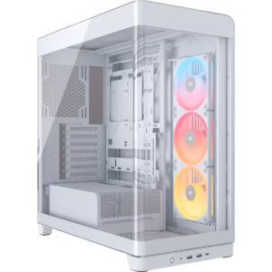 FRAME 4500X LX-R RGB LINK Panoramic Glass Mid-Tower PC Case; 3x RGB Fans Inclided; 4x 2.5'' ; 2x 3.5''; White (CC-9011317-WW)