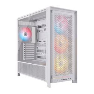 FRAME 5000D ARGB RS Mid-Tower PC Case; 4x 4x RS140 ARGB Fans; 2x 2.5'' ; 1x 3.5'' ; White. (CC-9011310-WW)