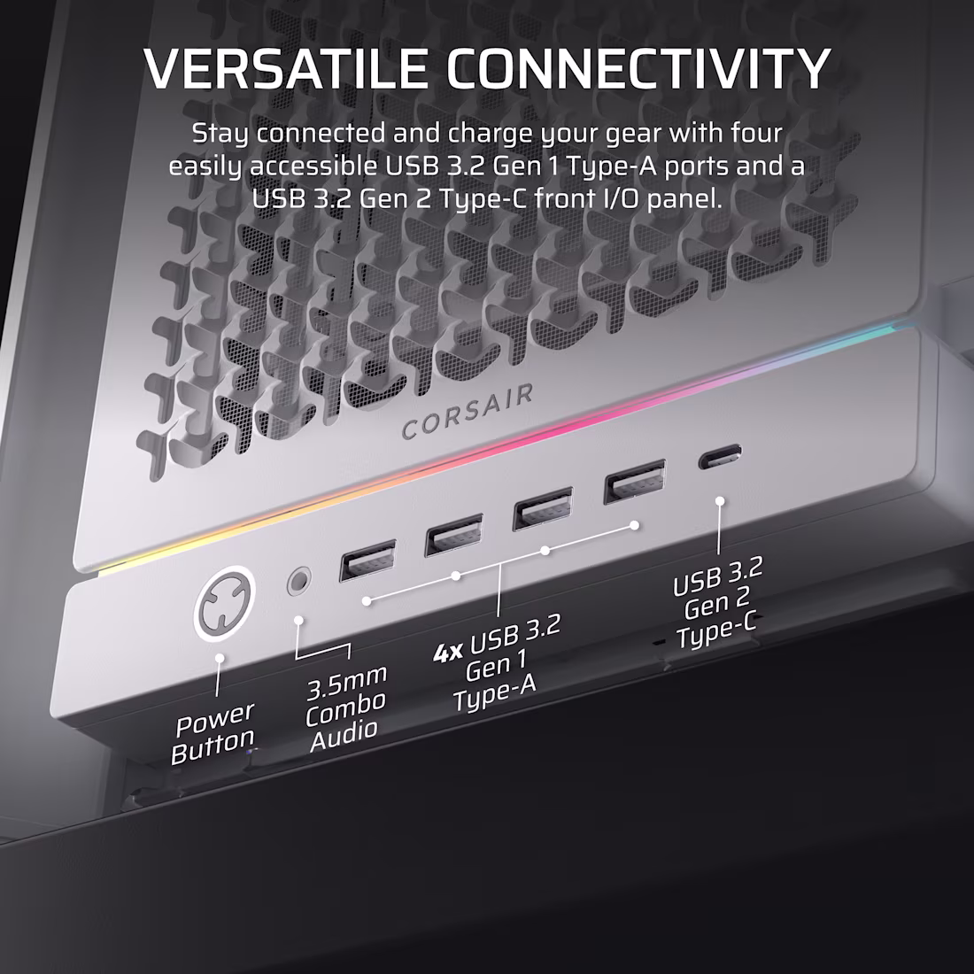 FRAME 5000D RS Mid-Tower PC Case; 4x RS 140 PWM Fans; 2x 2.5'' ; 1x 3.5''; (CC-9011308-WW) 8 FRAME 5000D RS Mid-Tower PC Case; 4x RS 140 PWM Fans; 2x 2.5'' ; 1x 3.5''; (CC-9011308-WW) - Image 8