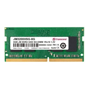 TRANSCEND JET MEMORY 8GB DDR4-3200 SO-DIMM 1RX8 (JM3200HSG-8G)
