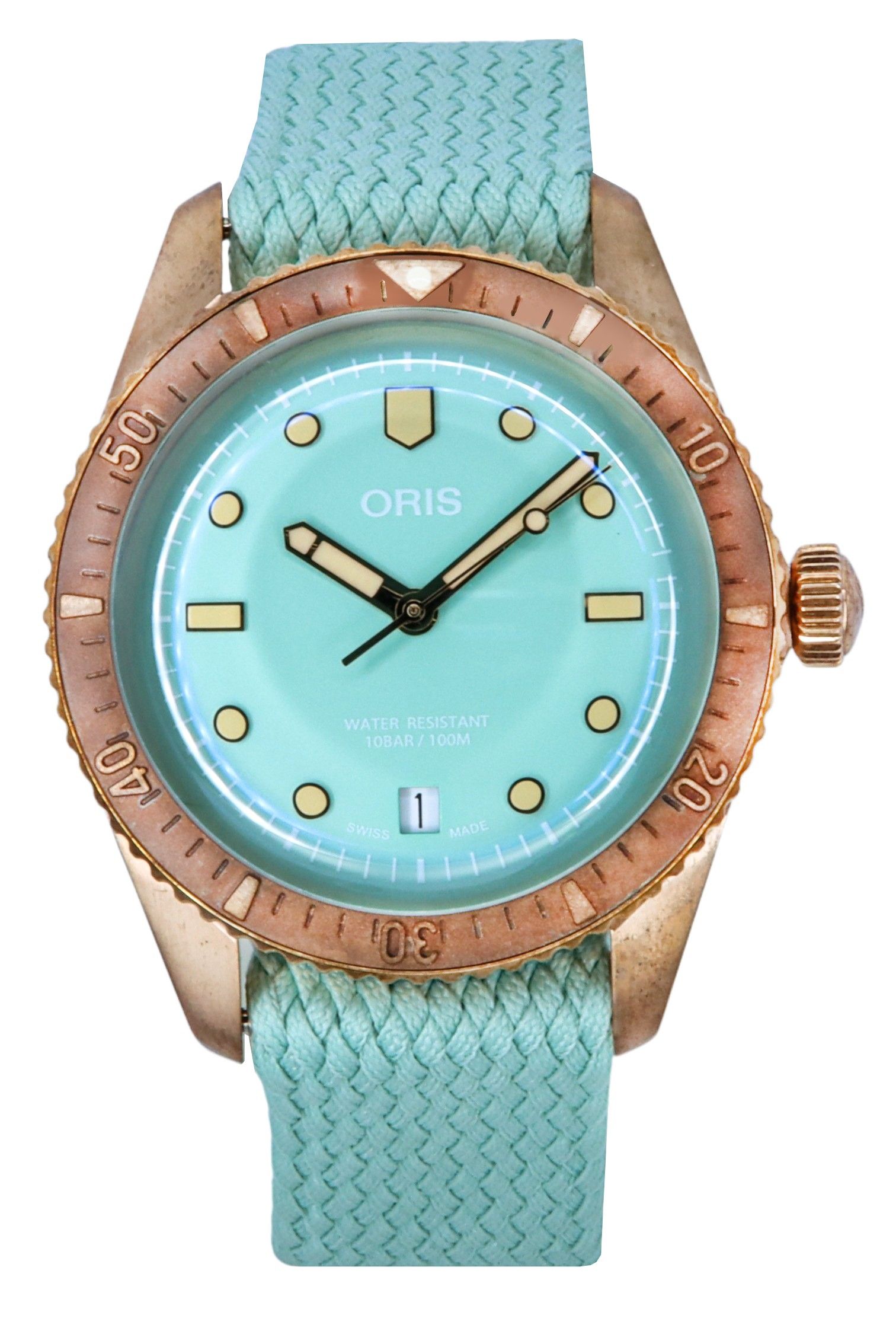 Oris Divers Sixty-Five Cotton Candy Mint Green Dial Automatic 01-733-7771-3157-07-3-19-03BRS 100M Unisex Watch