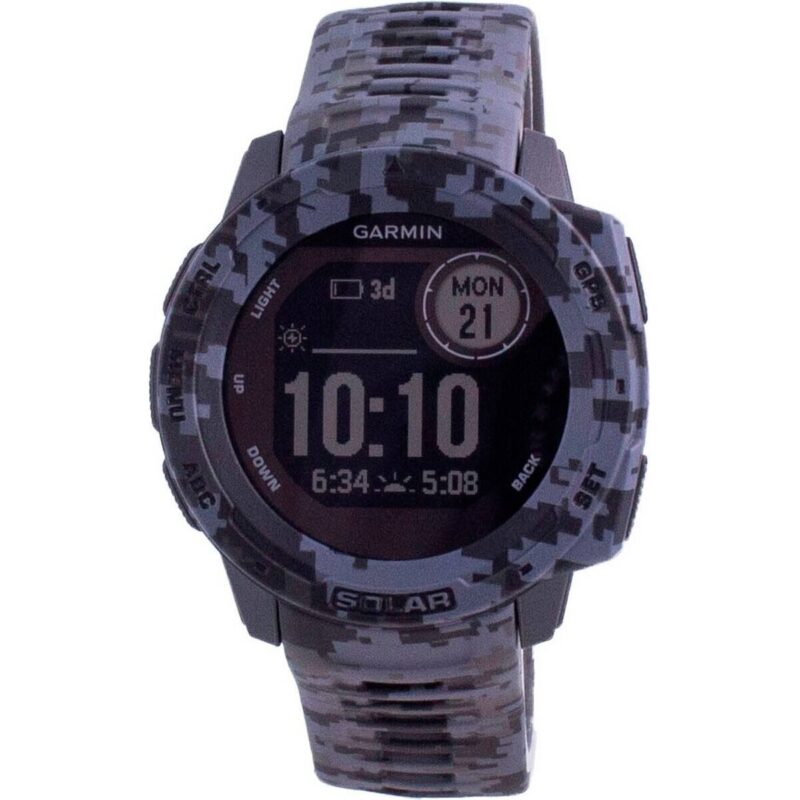 Garmin Instinct Solar Tactical Edition Graphite Camo Silicone Band 010-02293-05 Multisport Watch Garmin Instinct Solar Tactical Edition Graphite Camo Silicone Band 010-02293-05 Multisport Watch