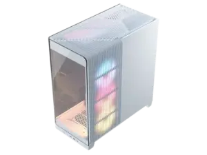 FRAME 4500X LX-R RGB LINK Panoramic Glass Mid-Tower PC Case; 3x RGB Fans Inclided; 4x 2.5'' ; 2x 3.5''; White