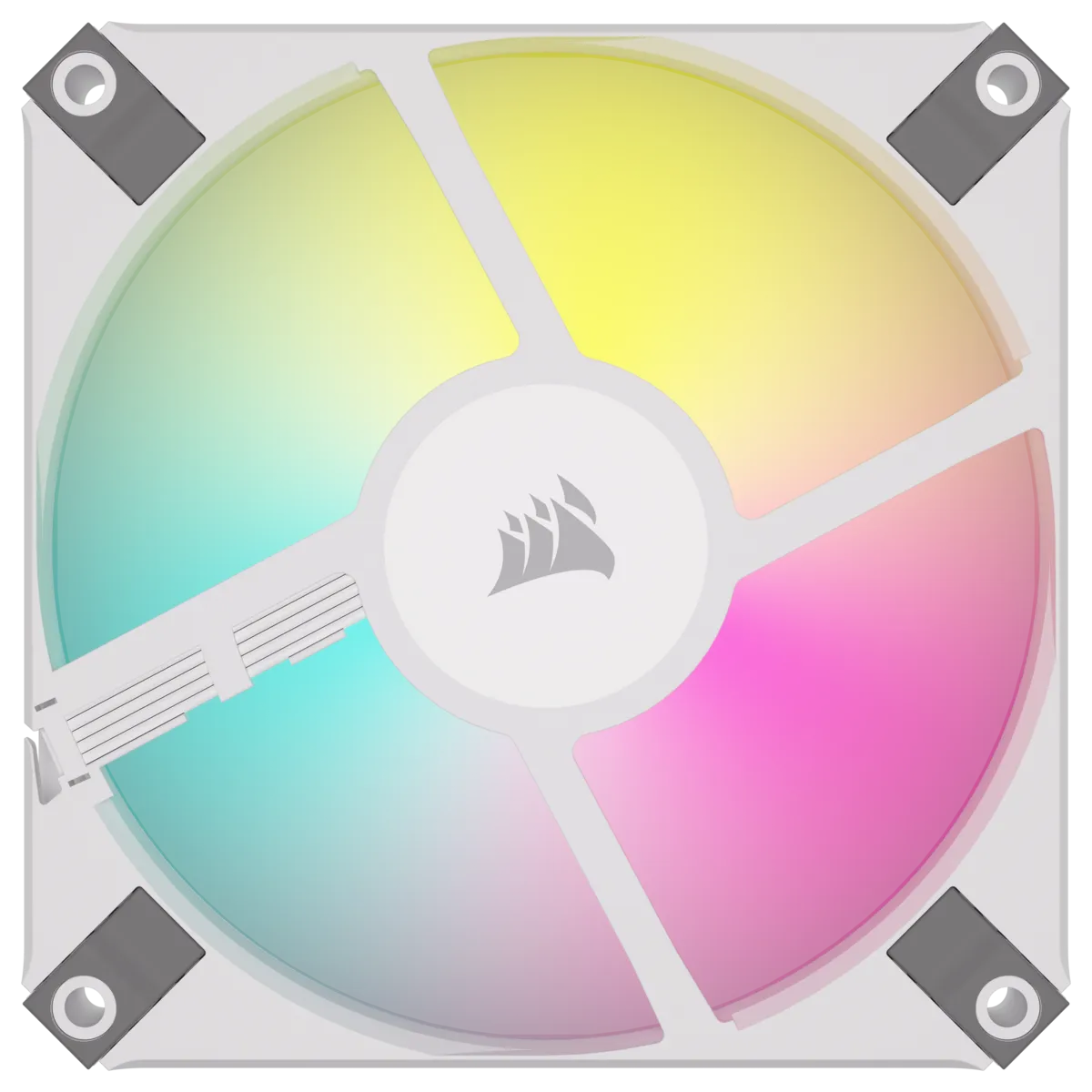 Corsair iCUE AF120 RGB SLIM 120mm PWM Fluid Dynamic Bearing Fan - White - Image 2