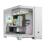 Corsair 2500X RGB Micro ATX White Dual Chamber PC Case; 2x 3.5'' |  2x 2.5'' Drive Bays; Up to 360mm Radiator; 2x 120mm fan incl